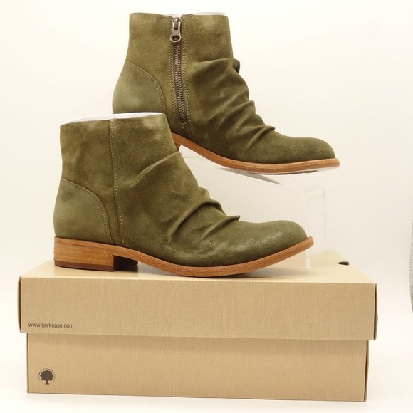 Kork-Ease Shoes - NWT KORK-EASE Giba Ankle Boots Green Suede Leather
